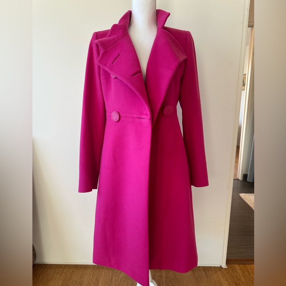 Versace wool fuchsia Coat - Picture 6 of 12